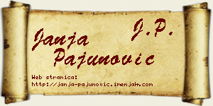 Janja Pajunović vizit kartica